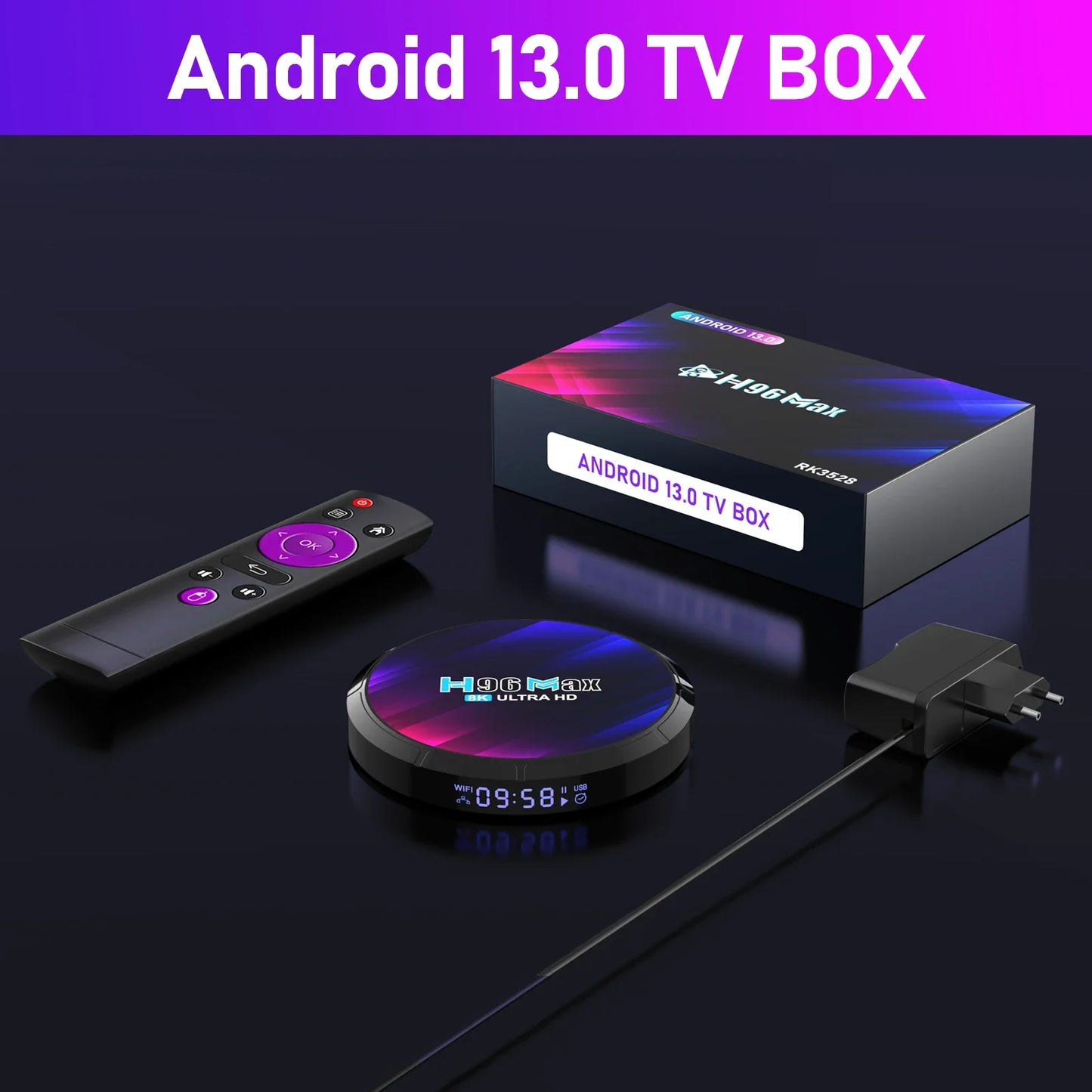 H96 MAX RK3528 Smart TV Box Android 13 TVBox